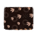 Viviana Gonzalez Espresso caramel Boho birds Throw Blanket