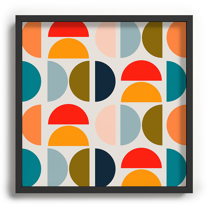 Viviana Gonzalez Mid Century Geometric Vibes I Recessed Framing Square