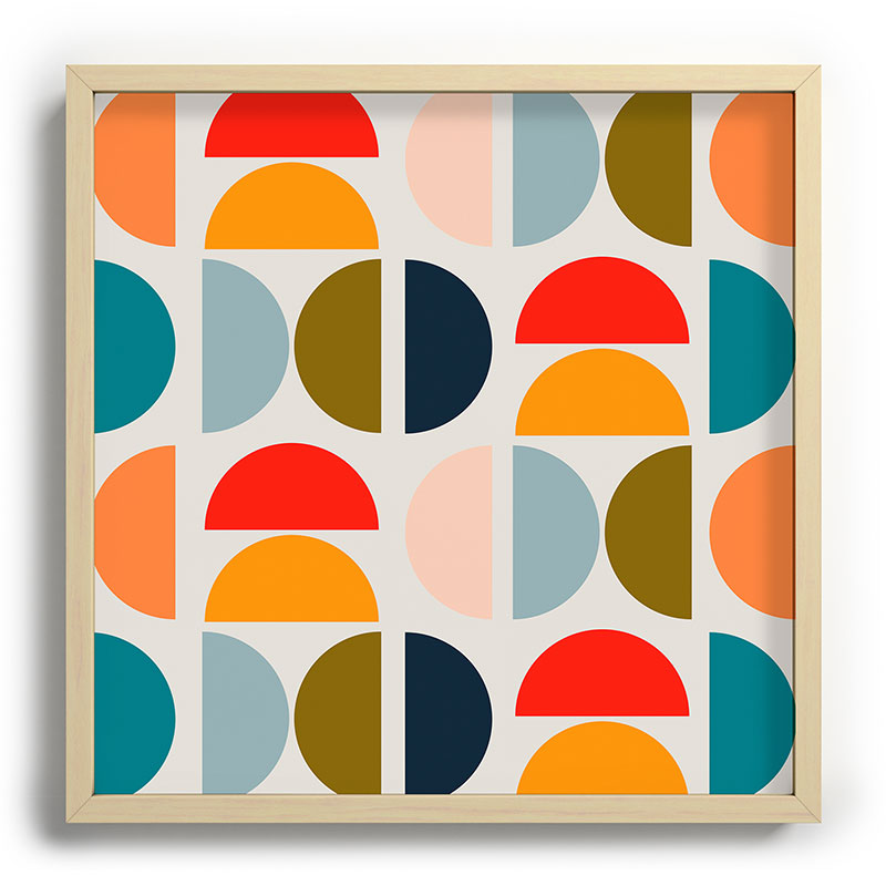 Viviana Gonzalez Mid Century Geometric Vibes I Recessed Framing Square