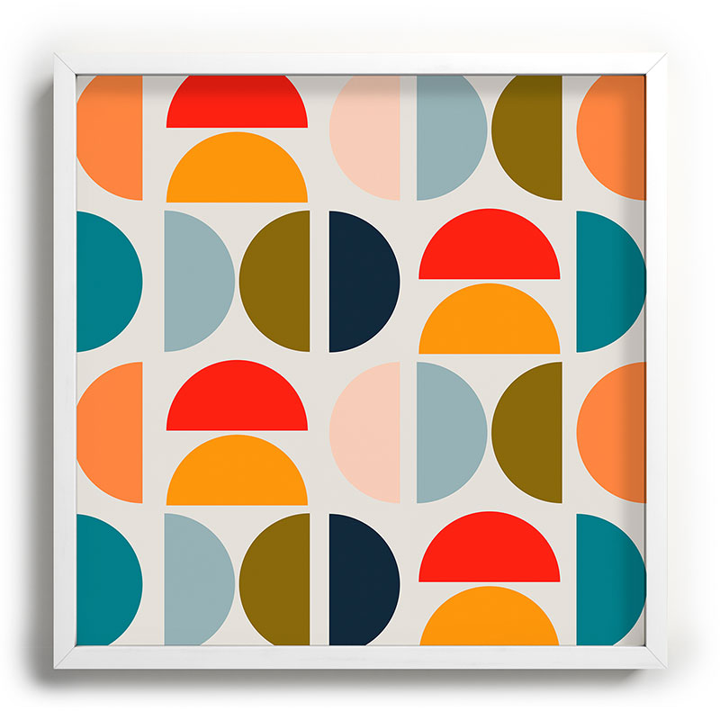 Viviana Gonzalez Mid Century Geometric Vibes I Recessed Framing Square