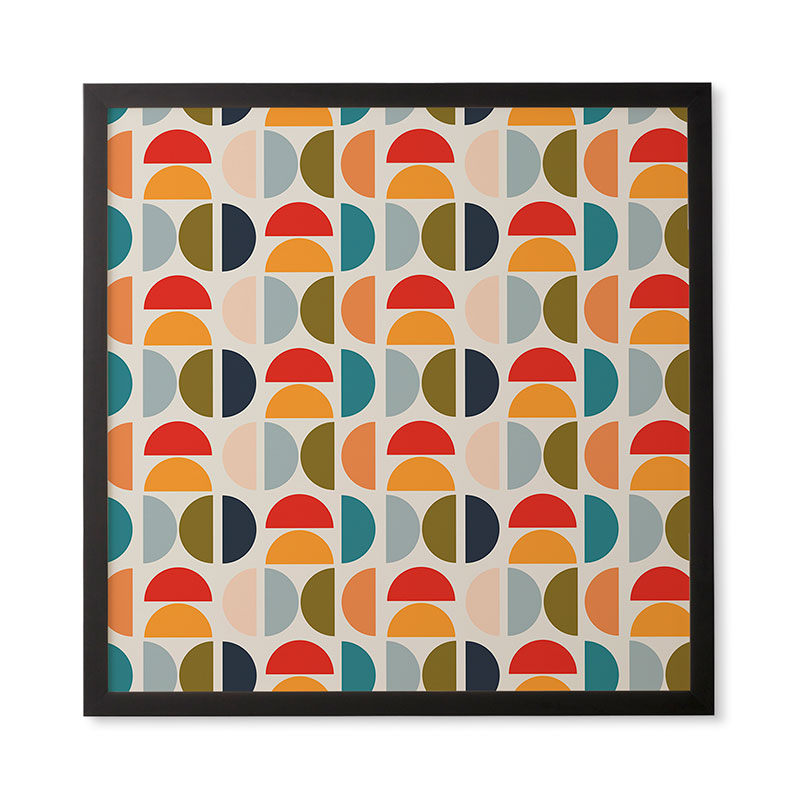 Viviana Gonzalez Mid Century Geometric Vibes I Framed Wall Art
