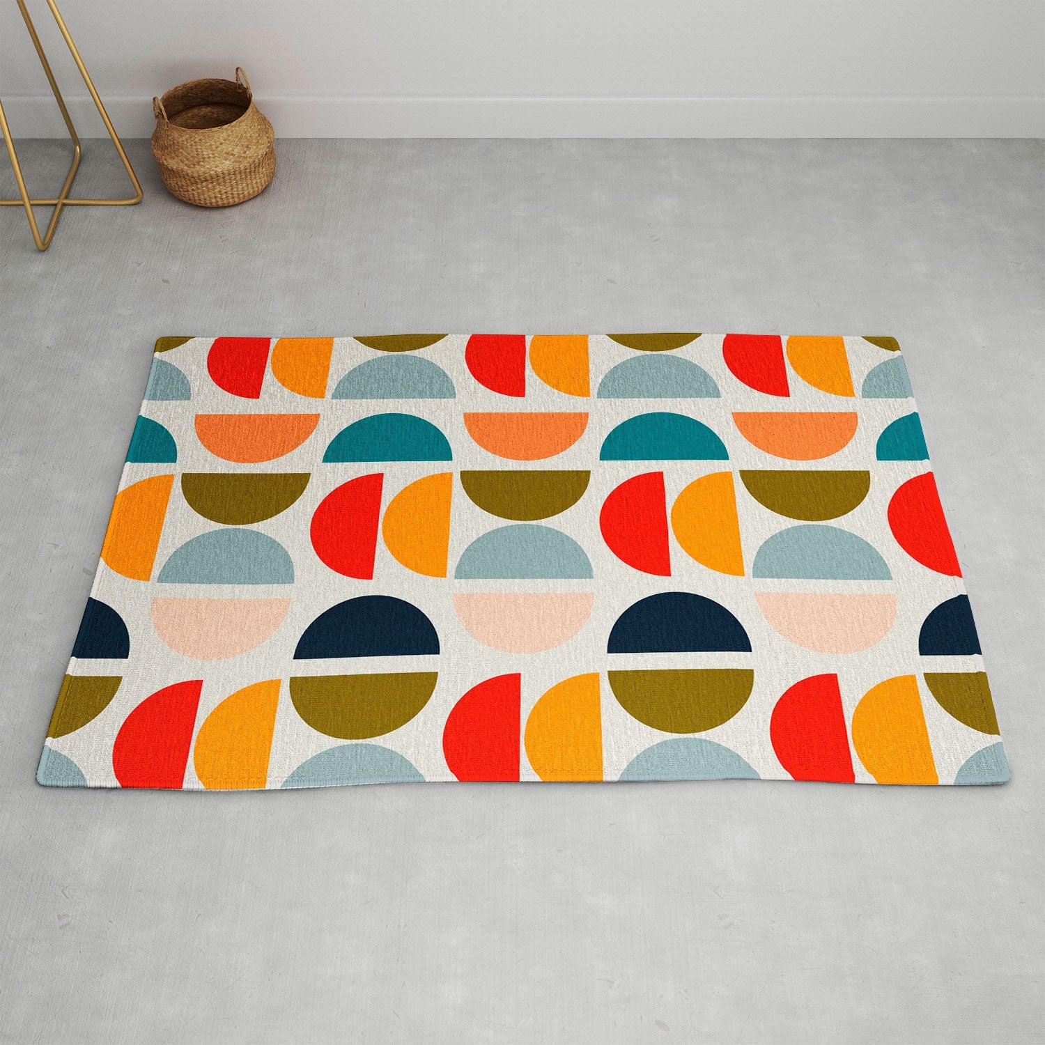 Viviana Gonzalez Mid Century Geometric Vibes I Area Rug