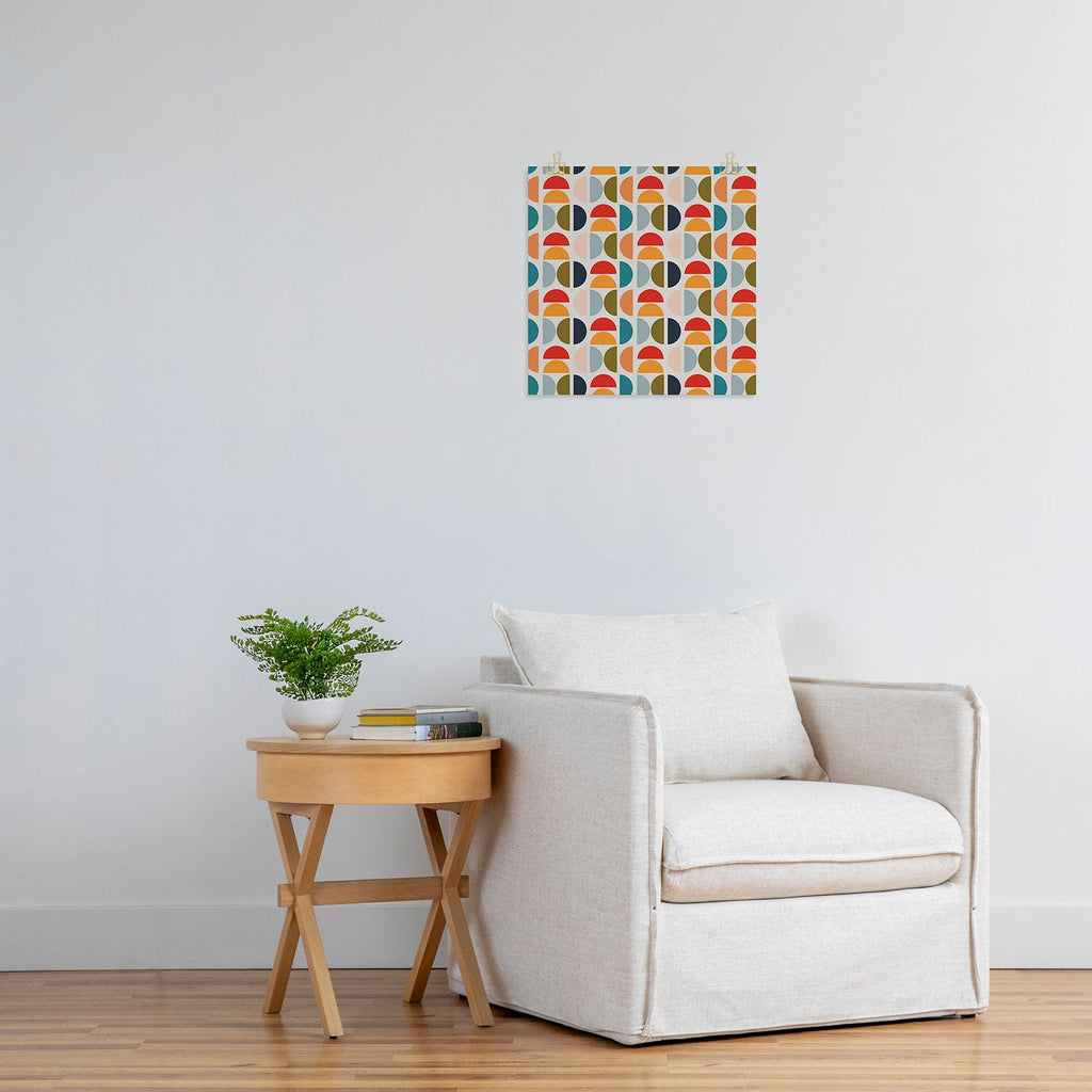 Viviana Gonzalez Mid Century Geometric Vibes I Art Print