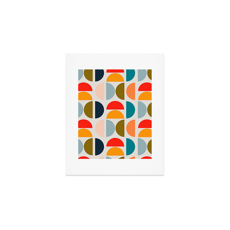 Viviana Gonzalez Mid Century Geometric Vibes I Art Print