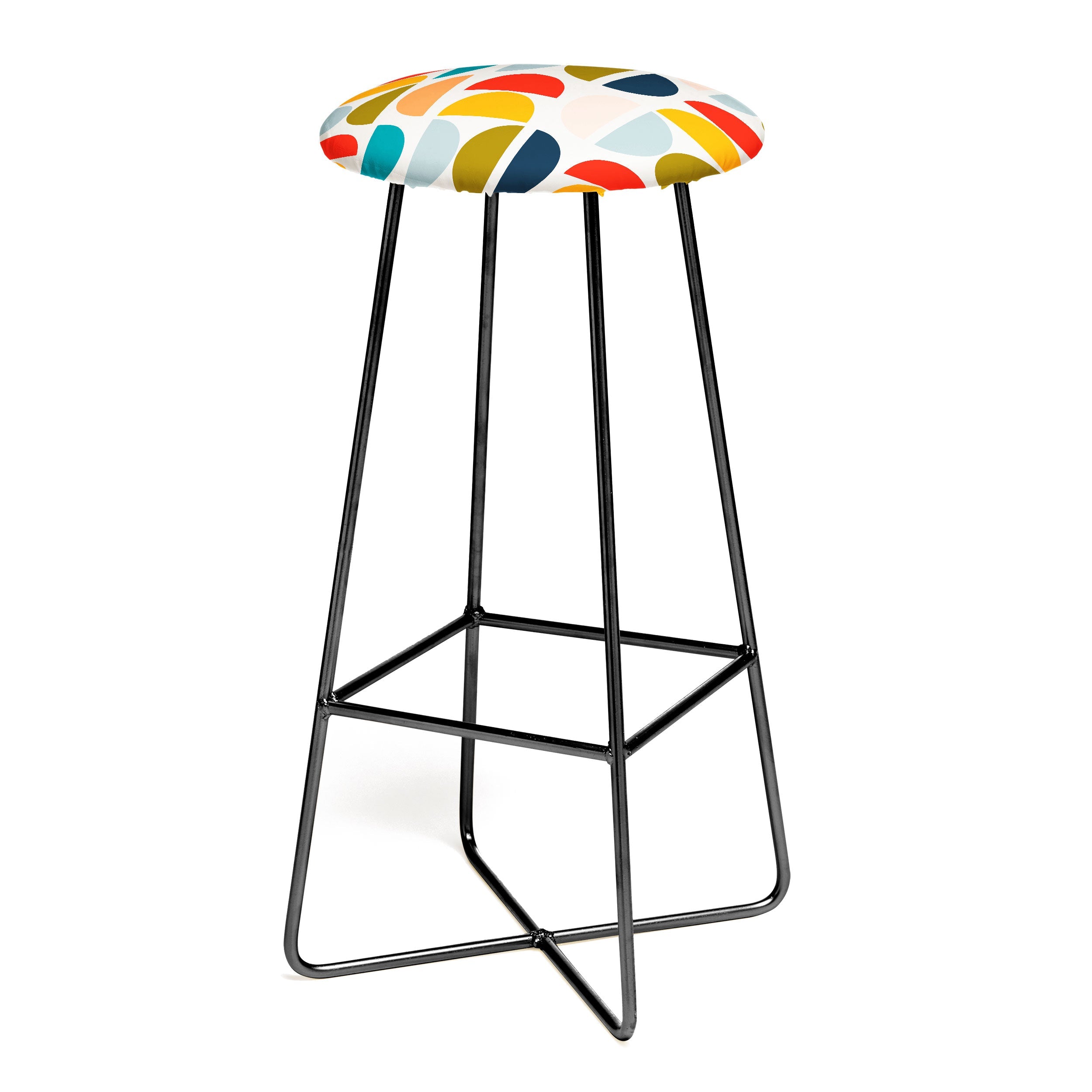 Viviana Gonzalez Mid Century Geometric Vibes I Bar Stool