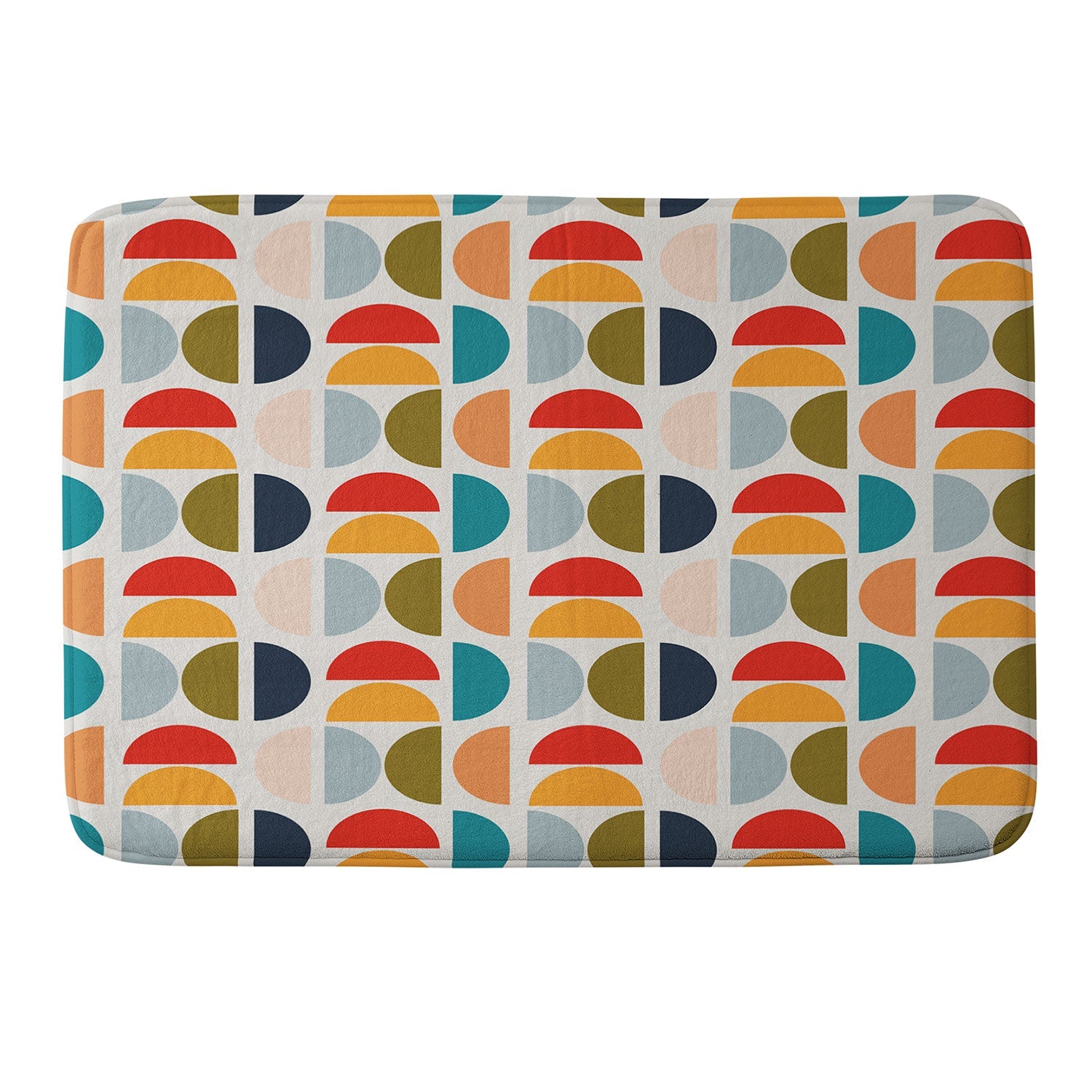 Viviana Gonzalez Mid Century Geometric Vibes I Memory Foam Bath Mat