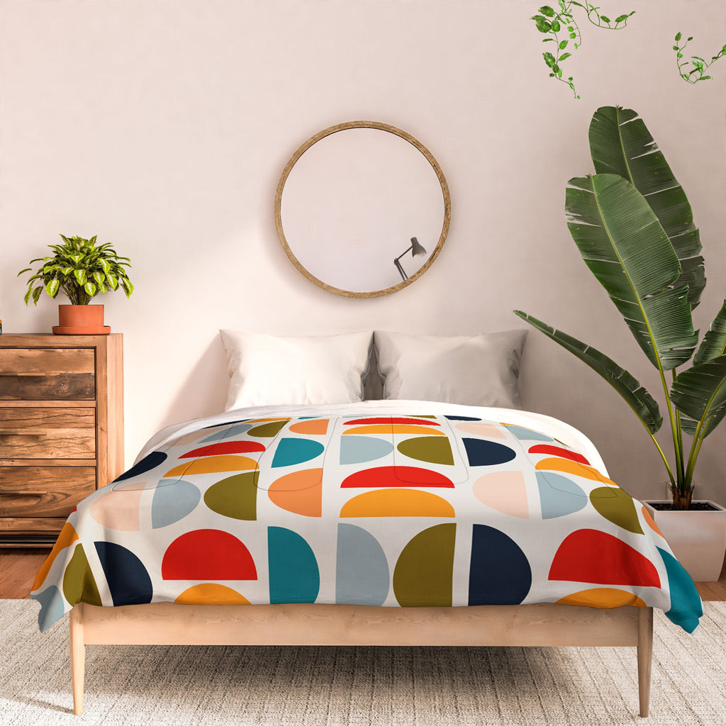 Viviana Gonzalez Mid Century Geometric Vibes I Comforter