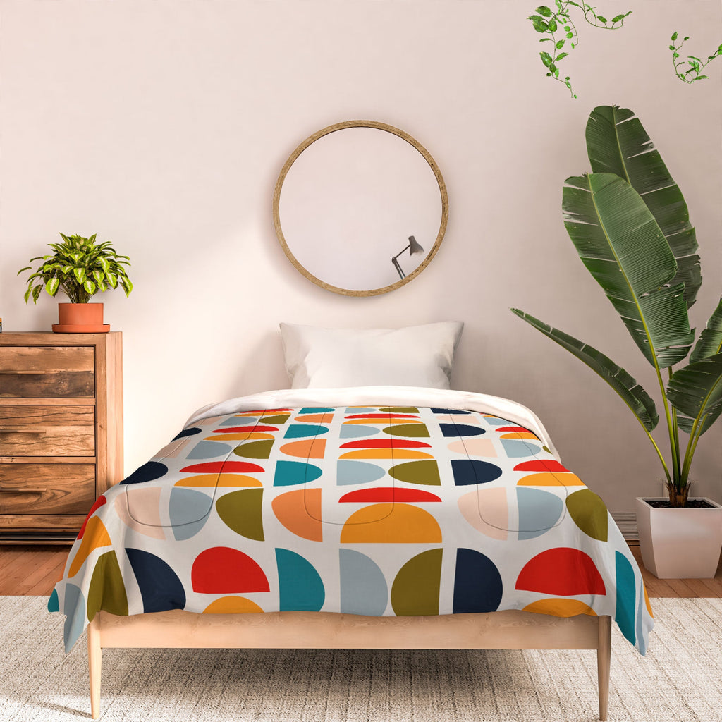 Viviana Gonzalez Mid Century Geometric Vibes I Comforter
