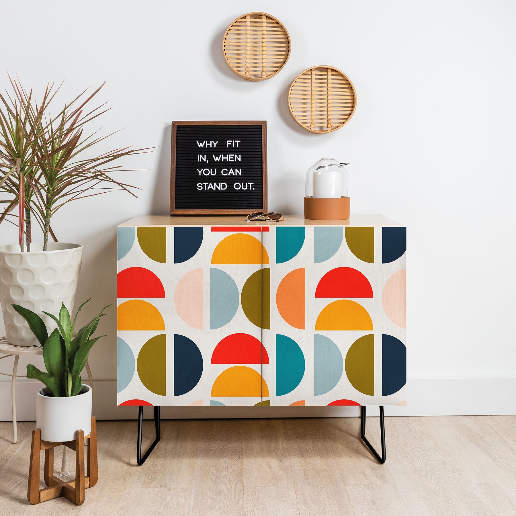 Viviana Gonzalez Mid Century Geometric Vibes I Credenza