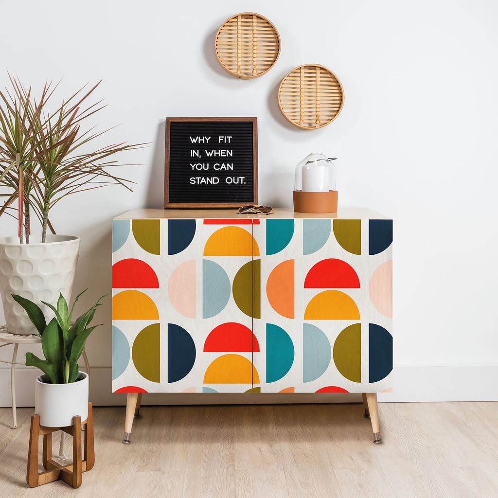 Viviana Gonzalez Mid Century Geometric Vibes I Credenza