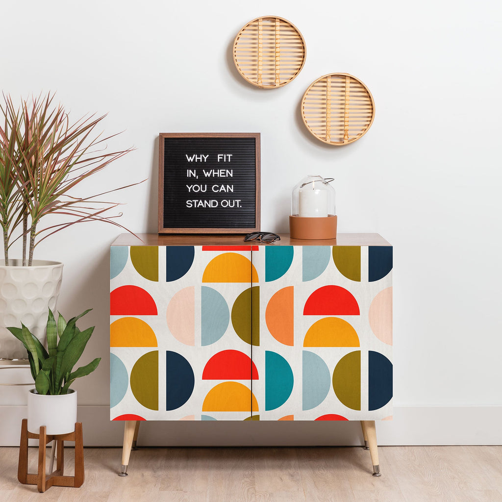 Viviana Gonzalez Mid Century Geometric Vibes I Credenza