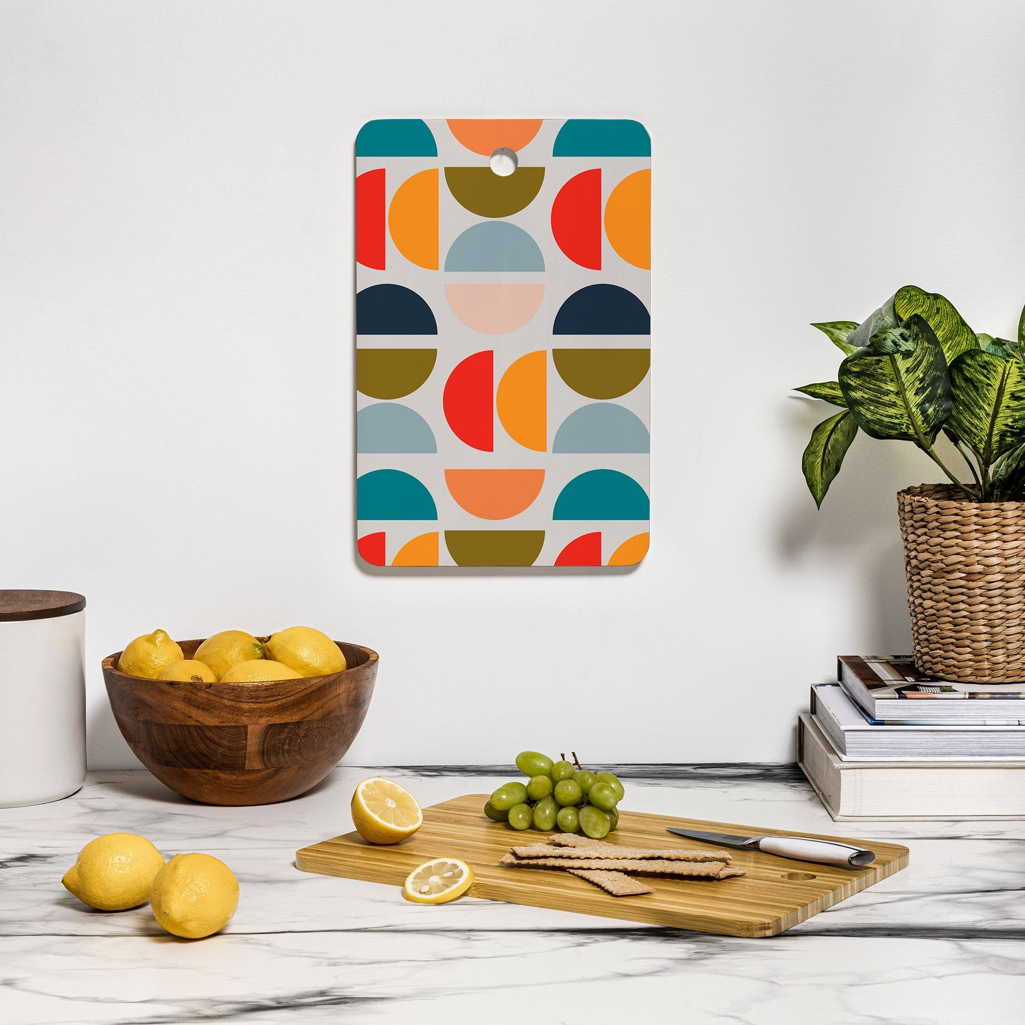 Viviana Gonzalez Mid Century Geometric Vibes I Cutting Board Rectangle