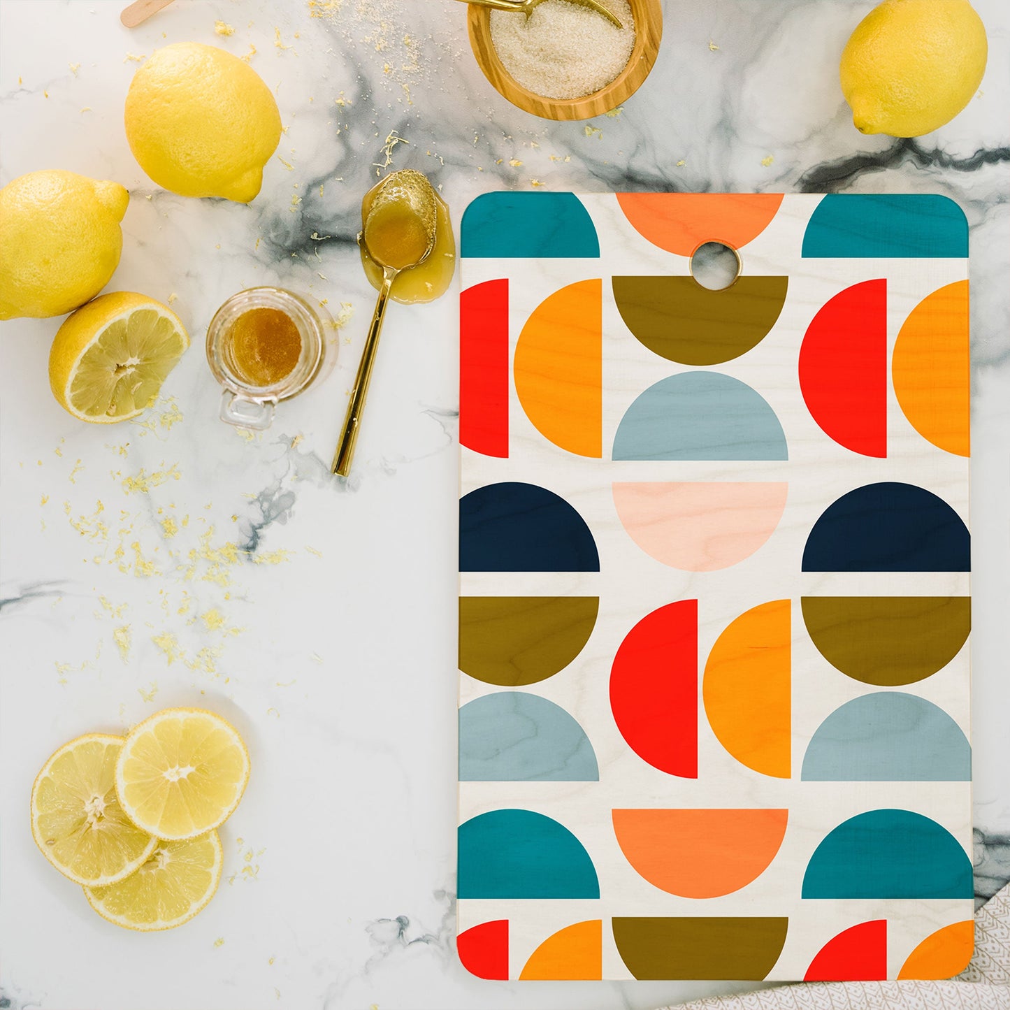 Viviana Gonzalez Mid Century Geometric Vibes I Cutting Board Rectangle