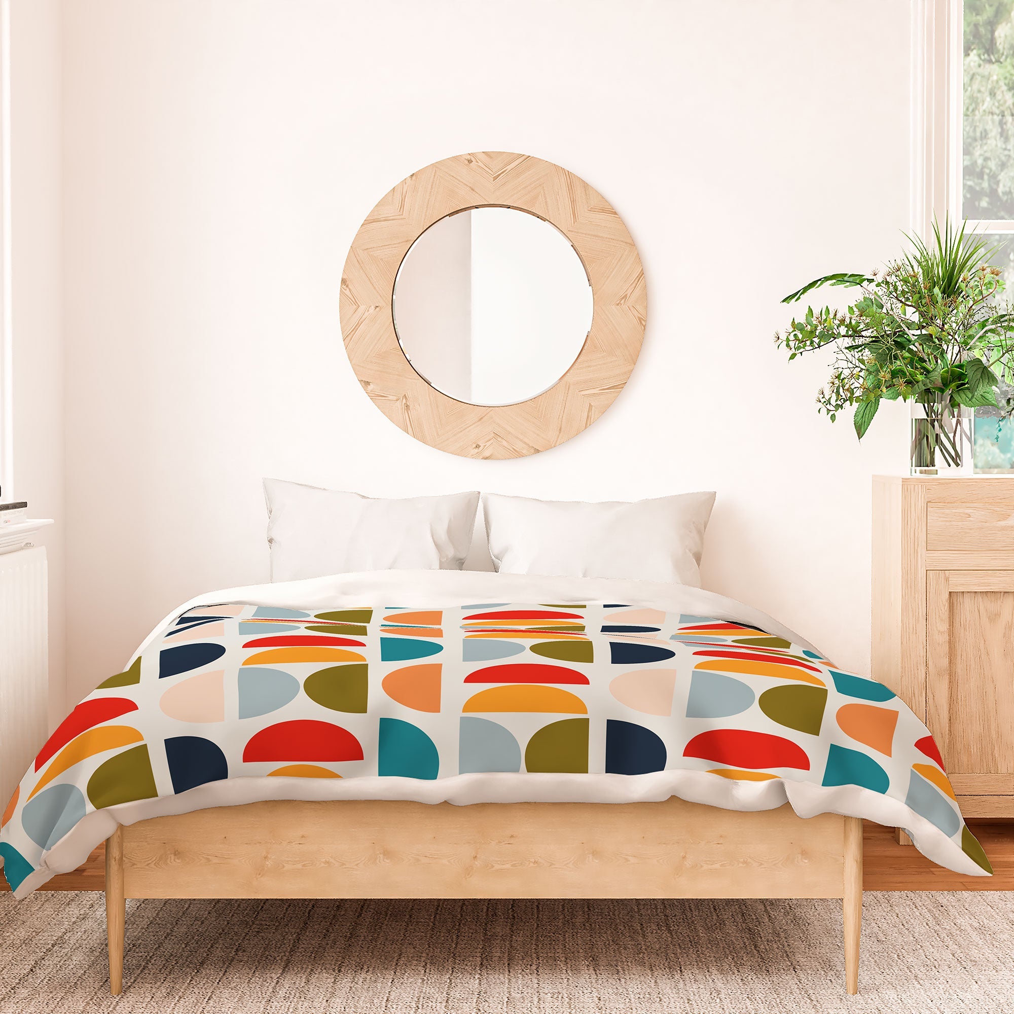 Viviana Gonzalez Mid Century Geometric Vibes I Duvet Cover