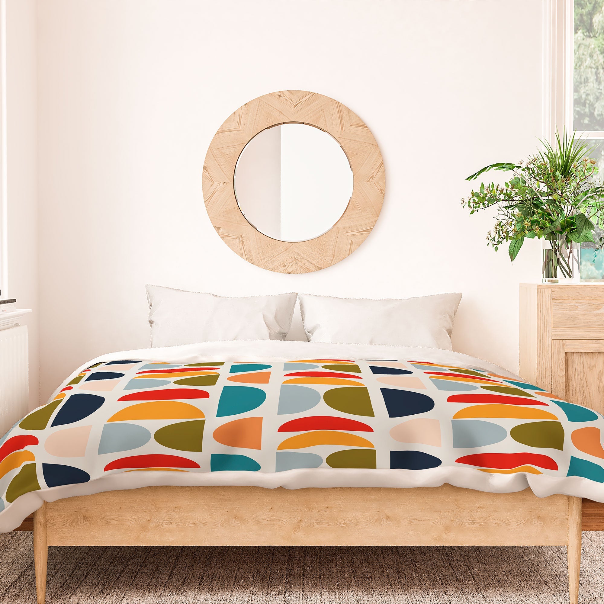 Viviana Gonzalez Mid Century Geometric Vibes I Duvet Cover