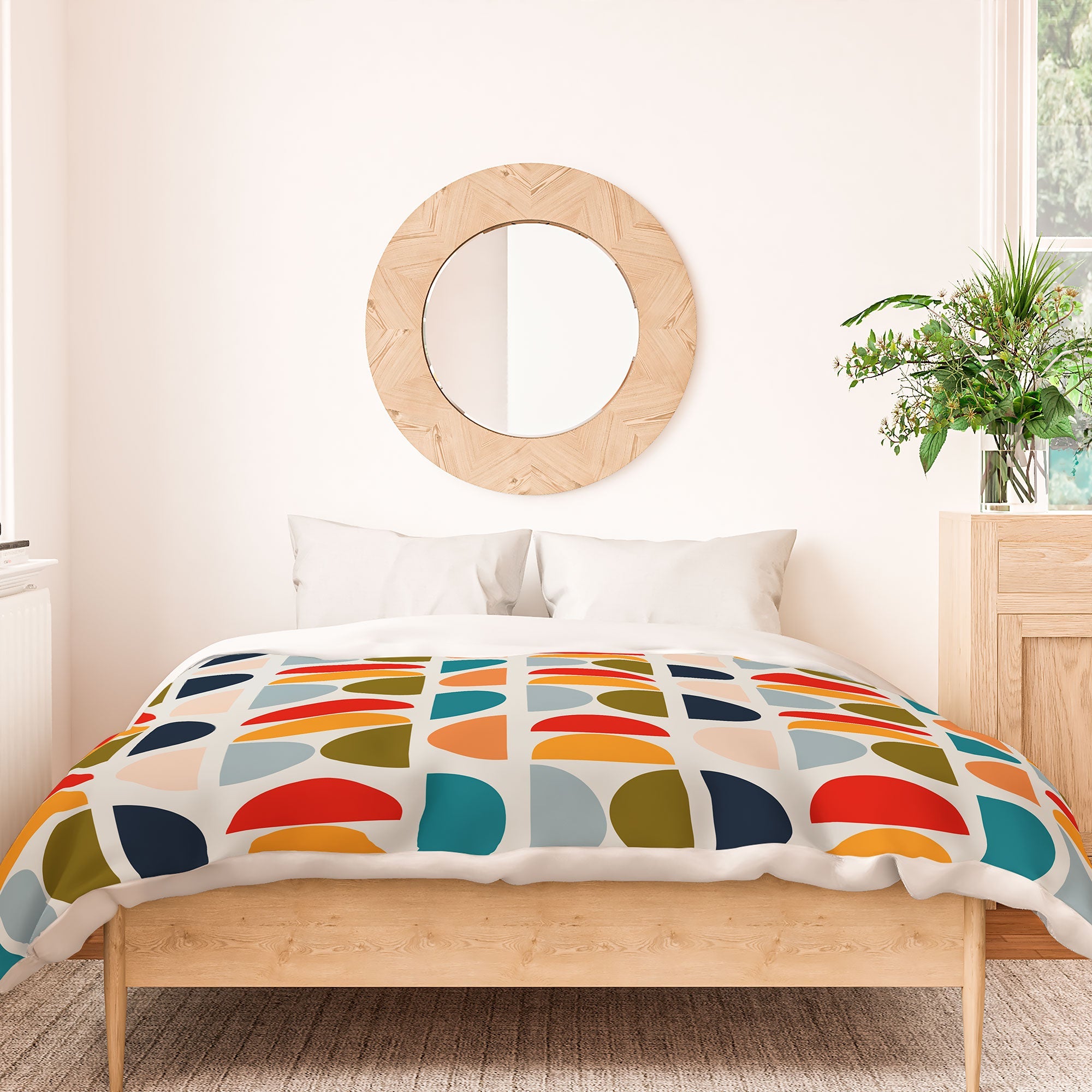 Viviana Gonzalez Mid Century Geometric Vibes I Duvet Cover
