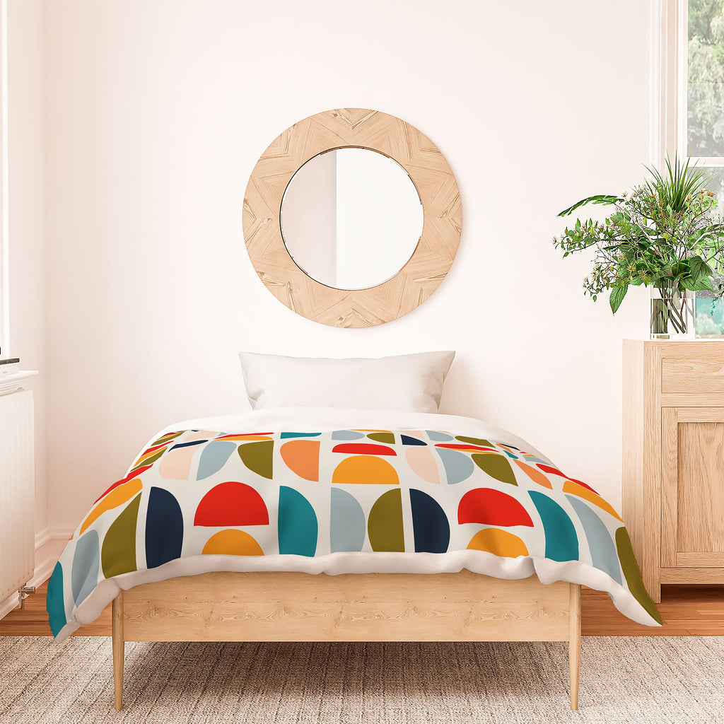 Viviana Gonzalez Mid Century Geometric Vibes I Duvet Cover