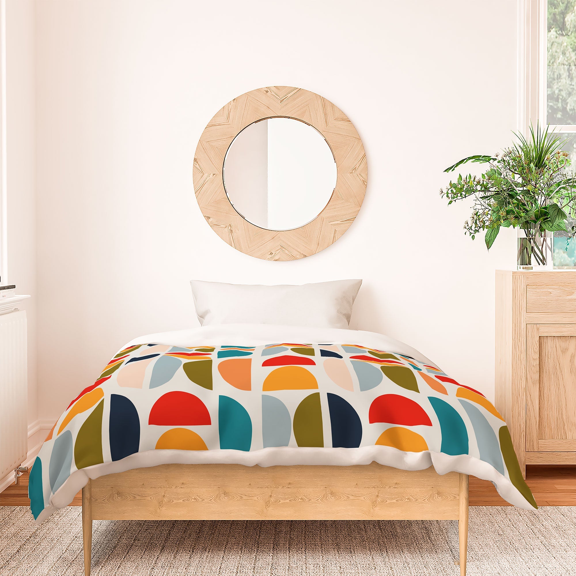 Viviana Gonzalez Mid Century Geometric Vibes I Duvet Cover