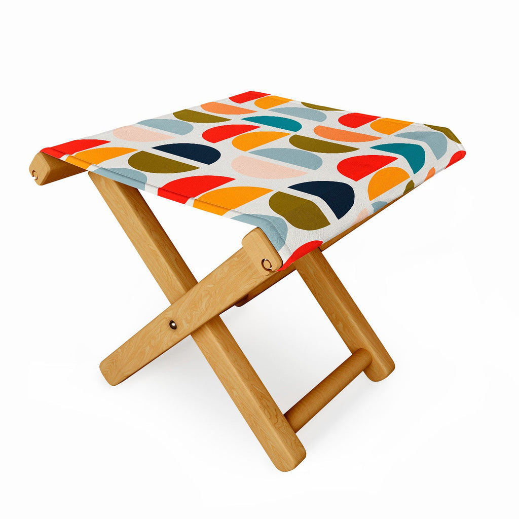 Viviana Gonzalez Mid Century Geometric Vibes I Folding Stool