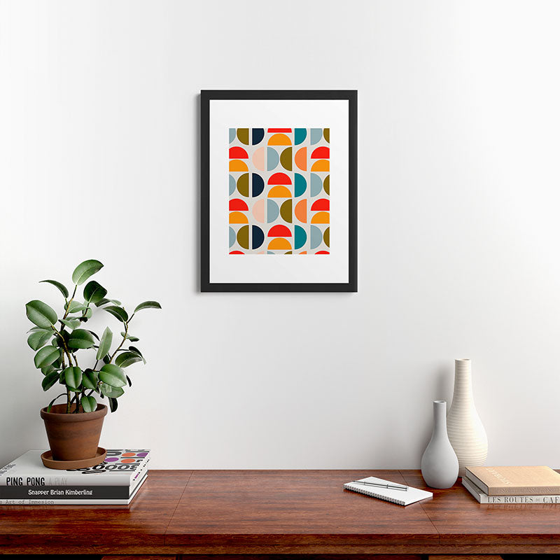 Viviana Gonzalez Mid Century Geometric Vibes I Framed Art Print