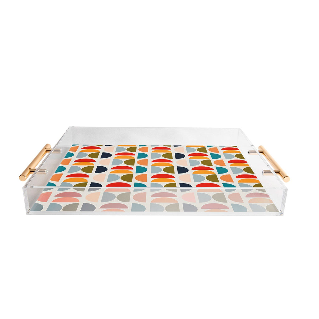 Viviana Gonzalez Mid Century Geometric Vibes I Acrylic Tray