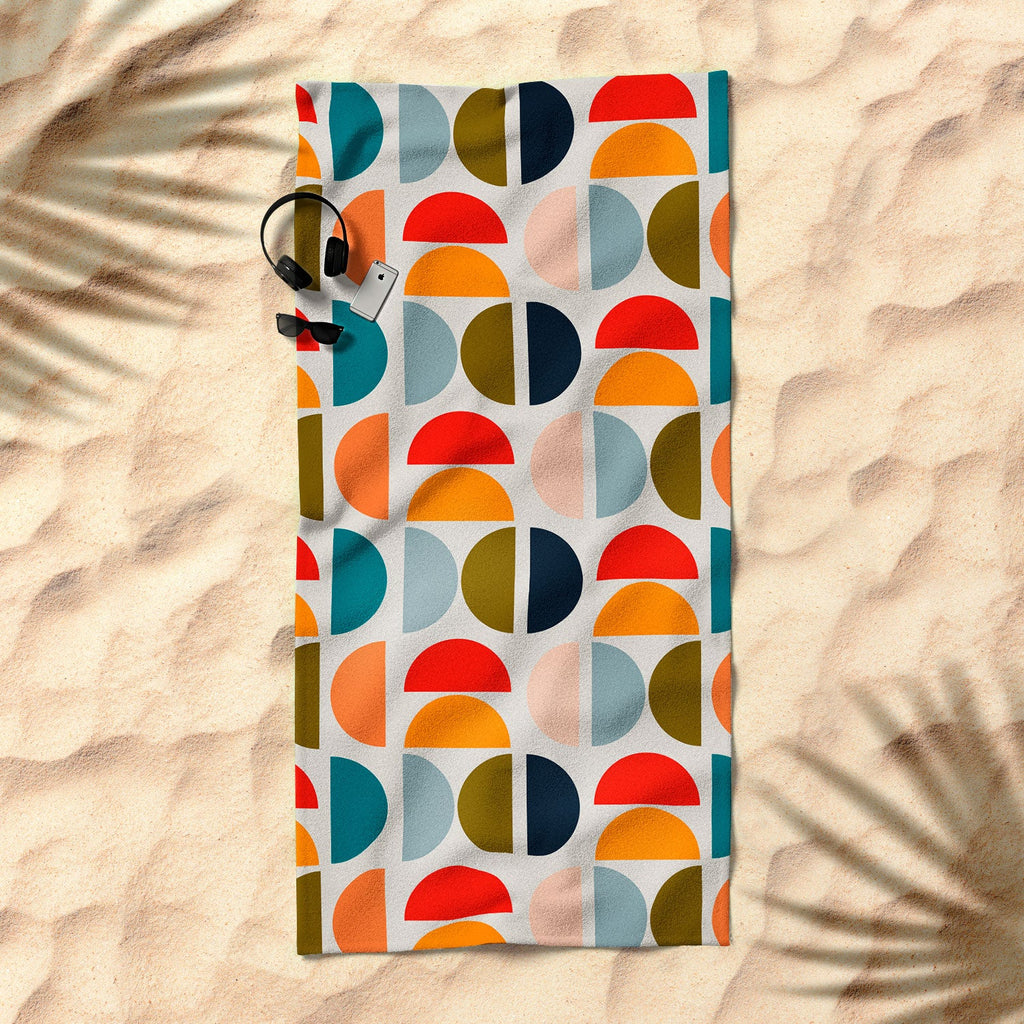 Viviana Gonzalez Mid Century Geometric Vibes I Beach Towel