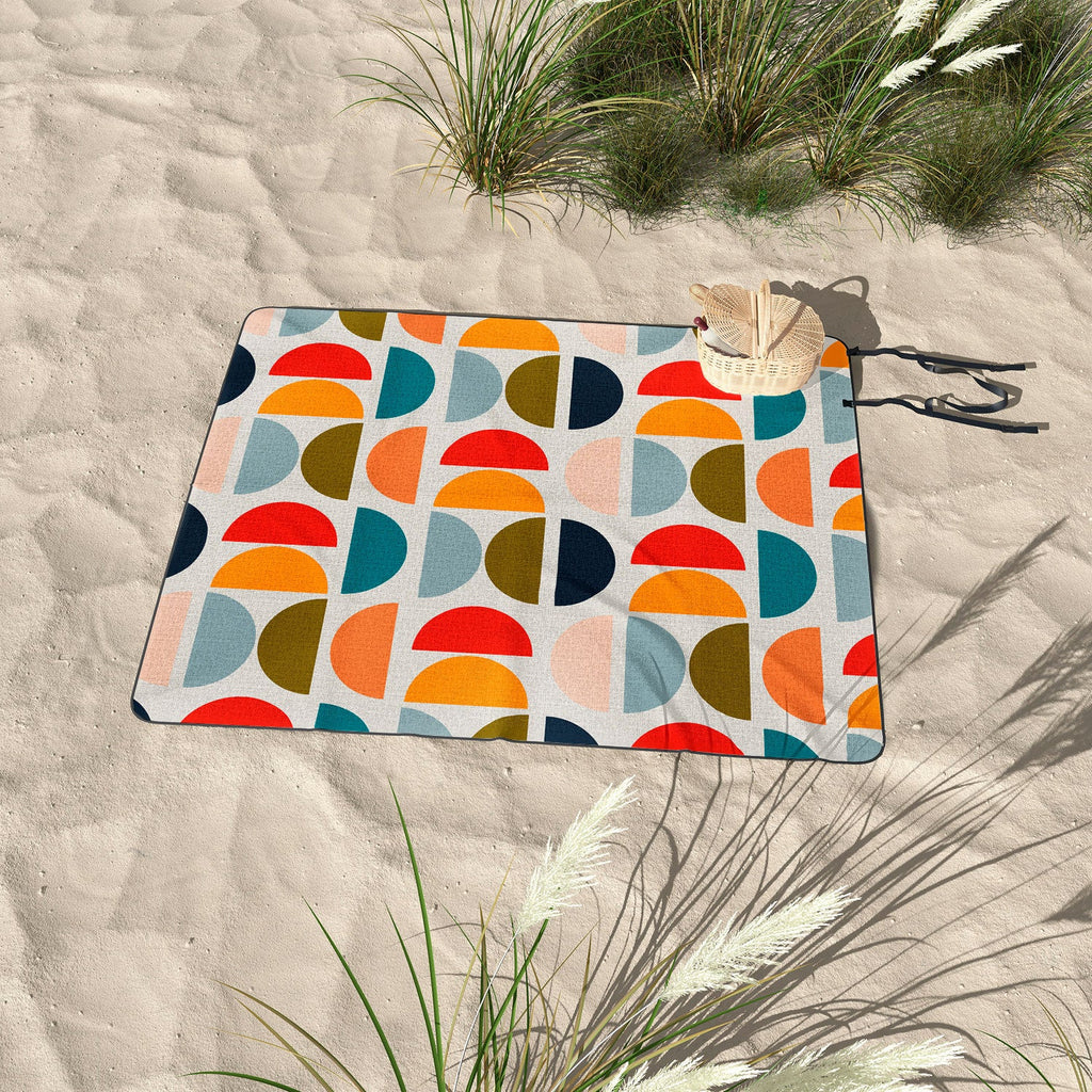 Viviana Gonzalez Mid Century Geometric Vibes I Picnic Blanket
