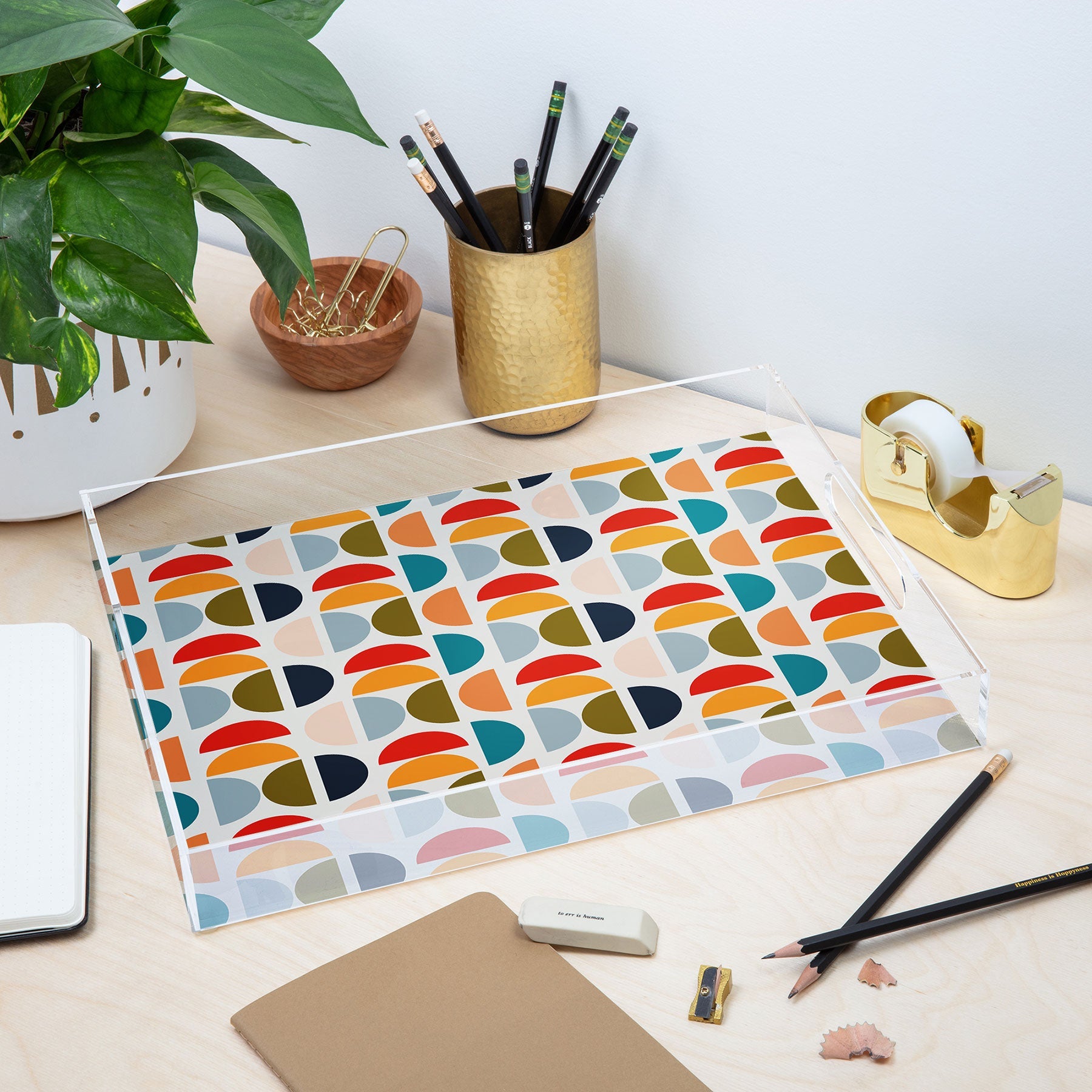 Viviana Gonzalez Mid Century Geometric Vibes I Acrylic Tray