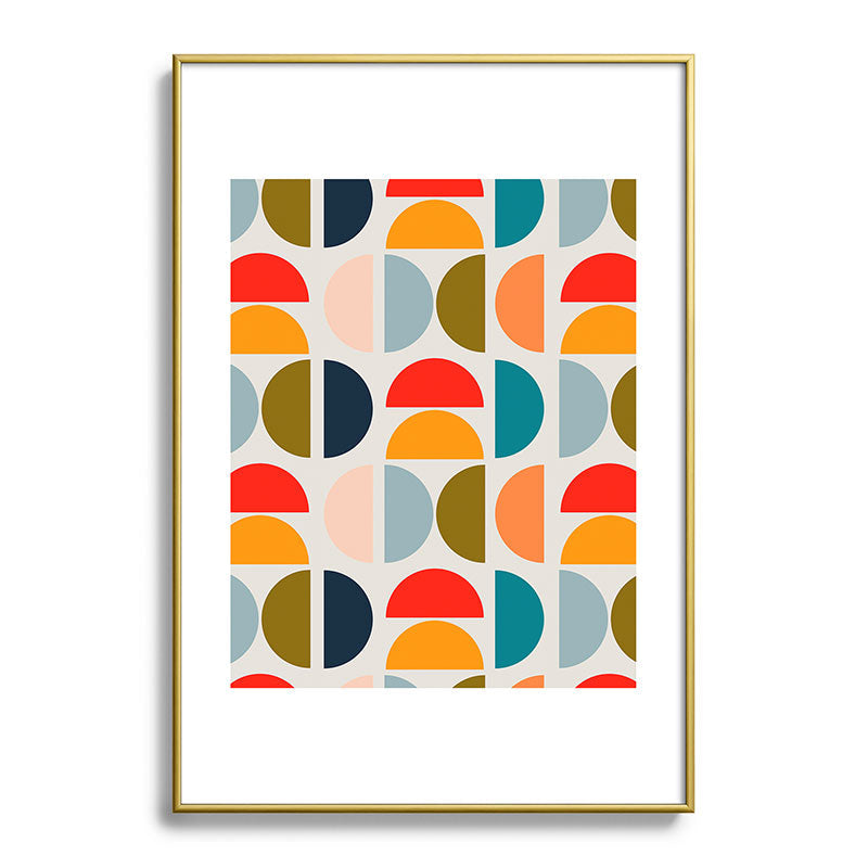 Viviana Gonzalez Mid Century Geometric Vibes I Metal Framed Art Print