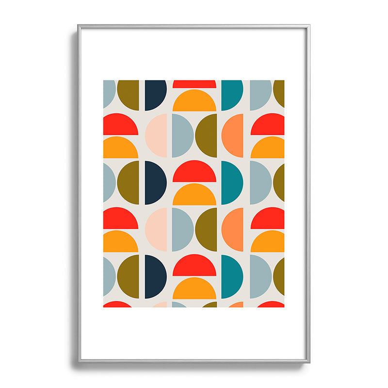Viviana Gonzalez Mid Century Geometric Vibes I Metal Framed Art Print