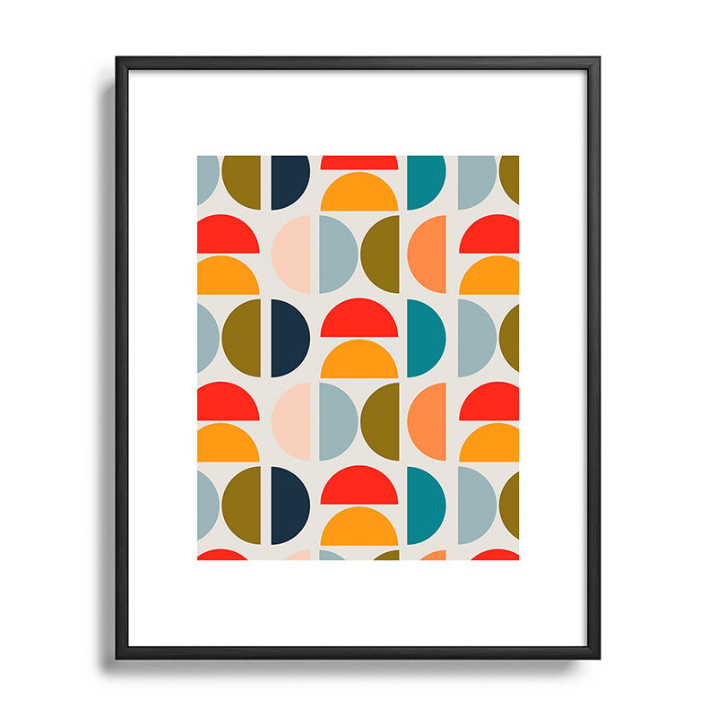 Viviana Gonzalez Mid Century Geometric Vibes I Metal Framed Art Print