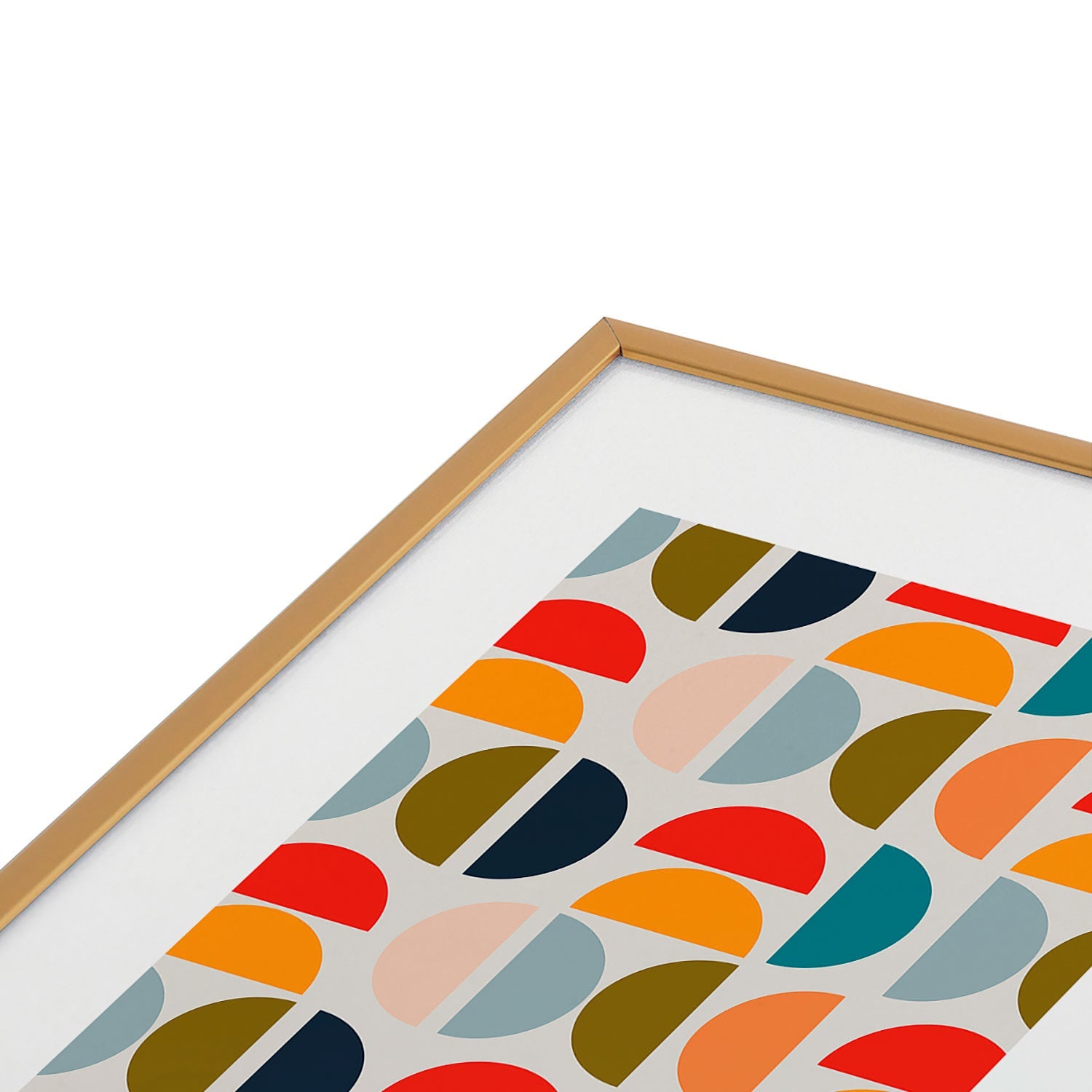Viviana Gonzalez Mid Century Geometric Vibes I Metal Framed Art Print