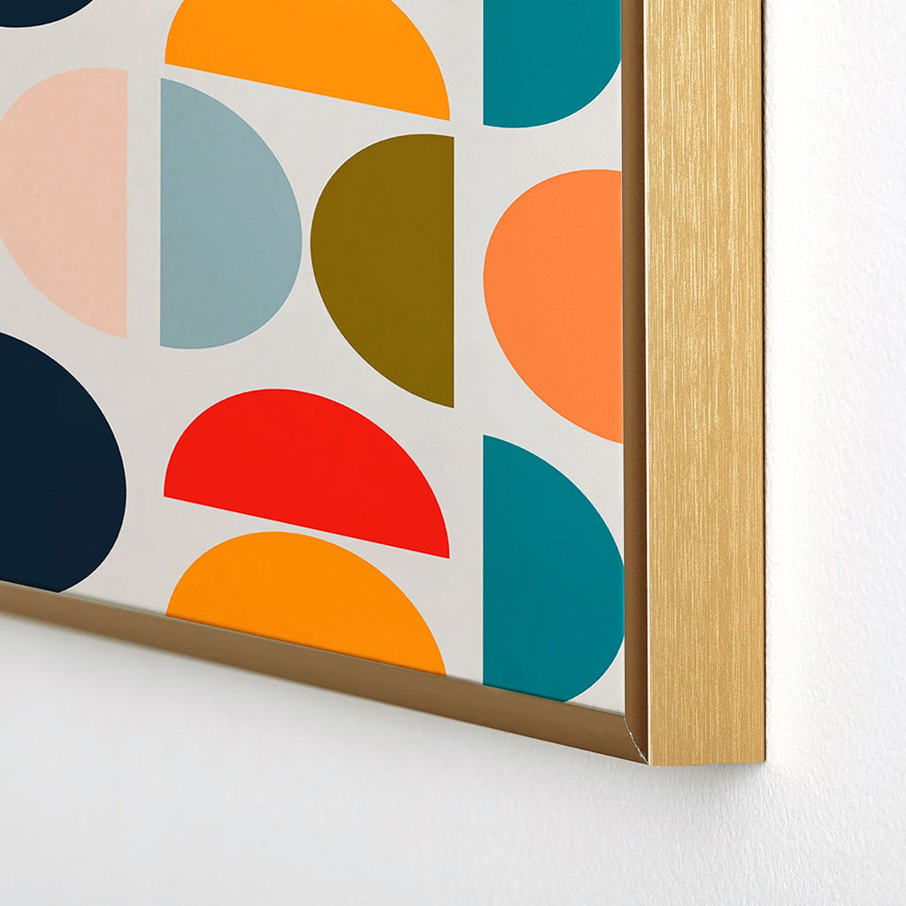 Viviana Gonzalez Mid Century Geometric Vibes I Square Metal Framed Art Print