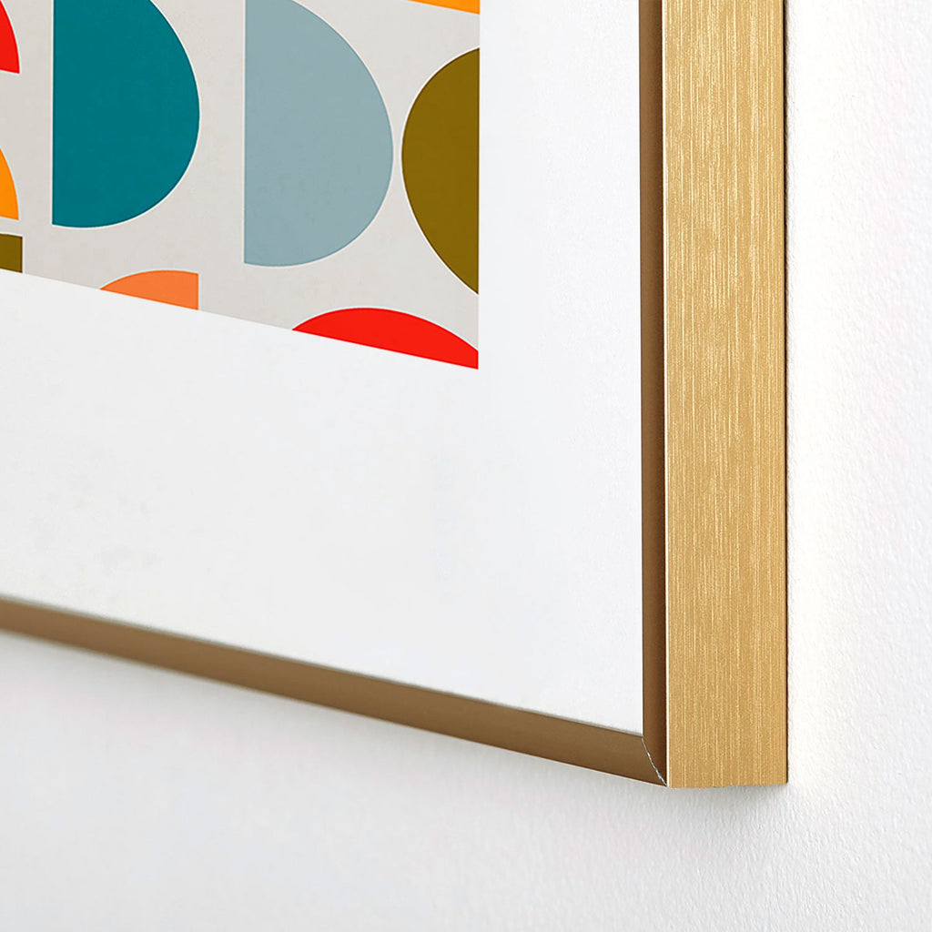 Viviana Gonzalez Mid Century Geometric Vibes I Metal Framed Art Print