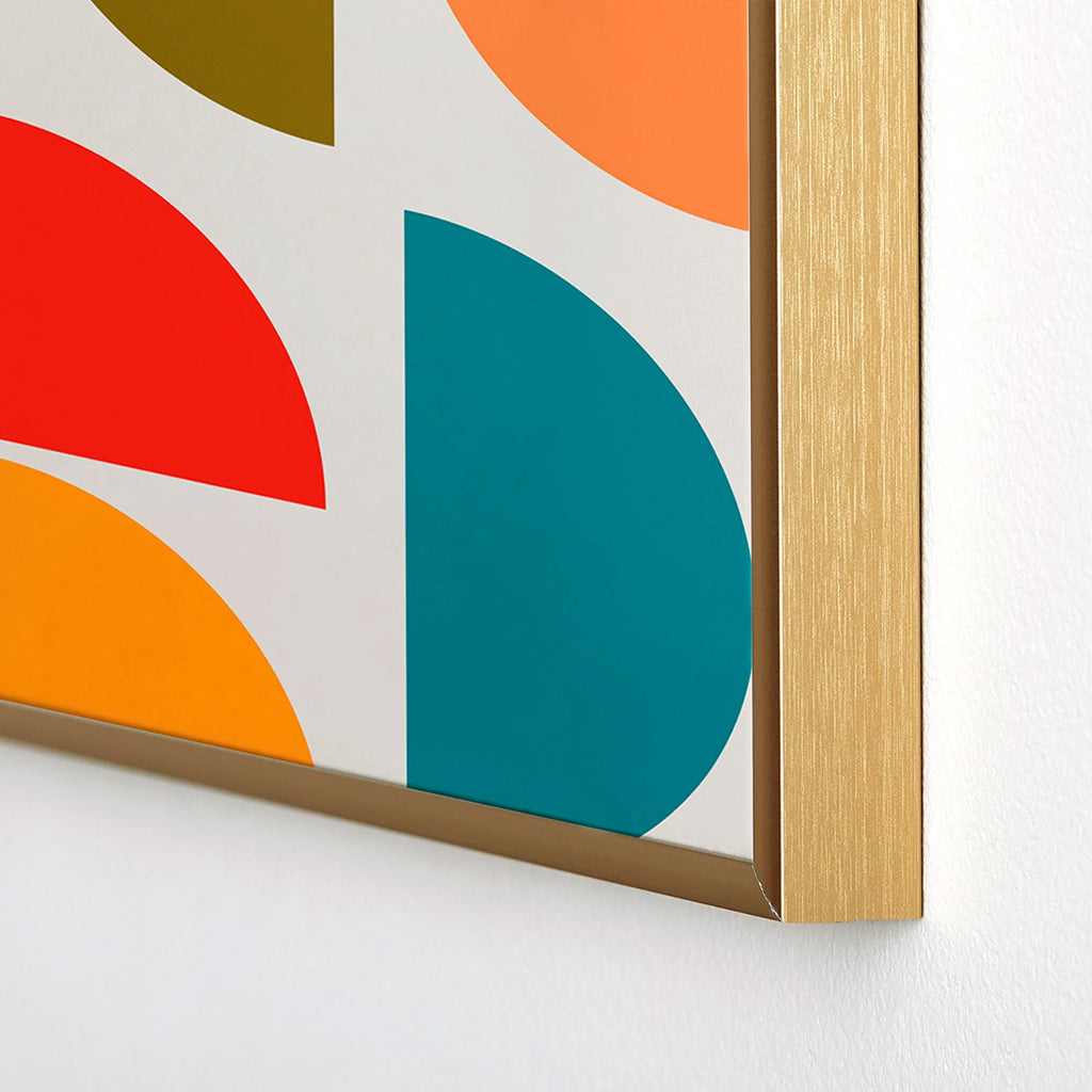 Viviana Gonzalez Mid Century Geometric Vibes I Square Metal Framed Art Print