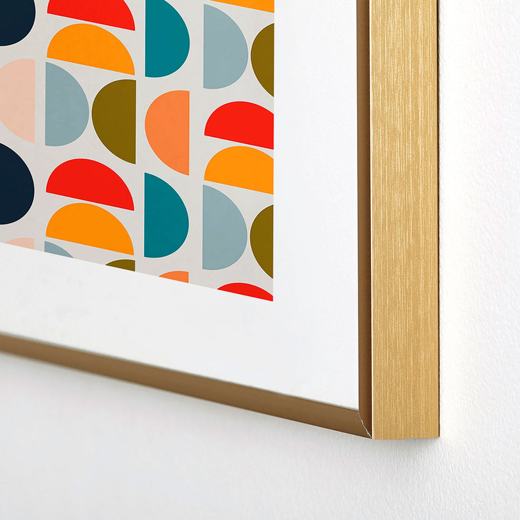 Viviana Gonzalez Mid Century Geometric Vibes I Metal Framed Art Print