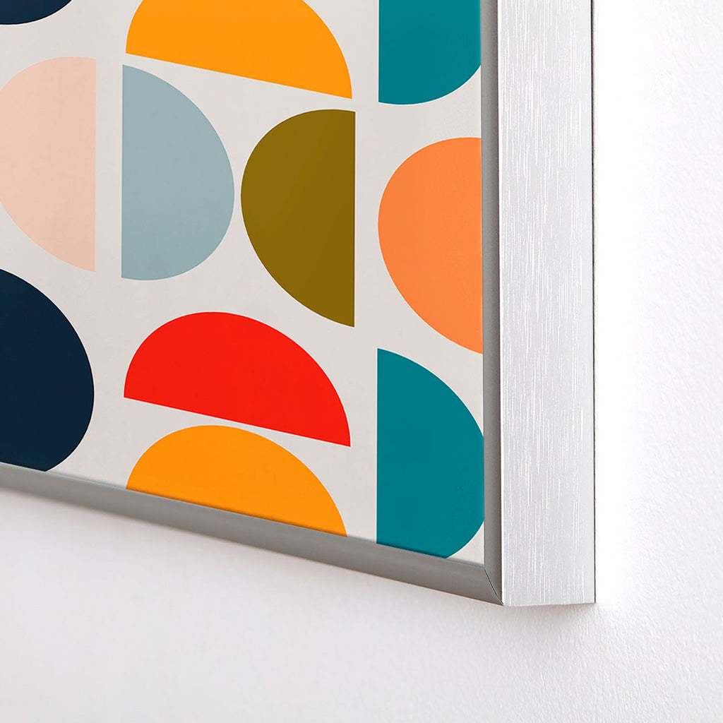 Viviana Gonzalez Mid Century Geometric Vibes I Square Metal Framed Art Print
