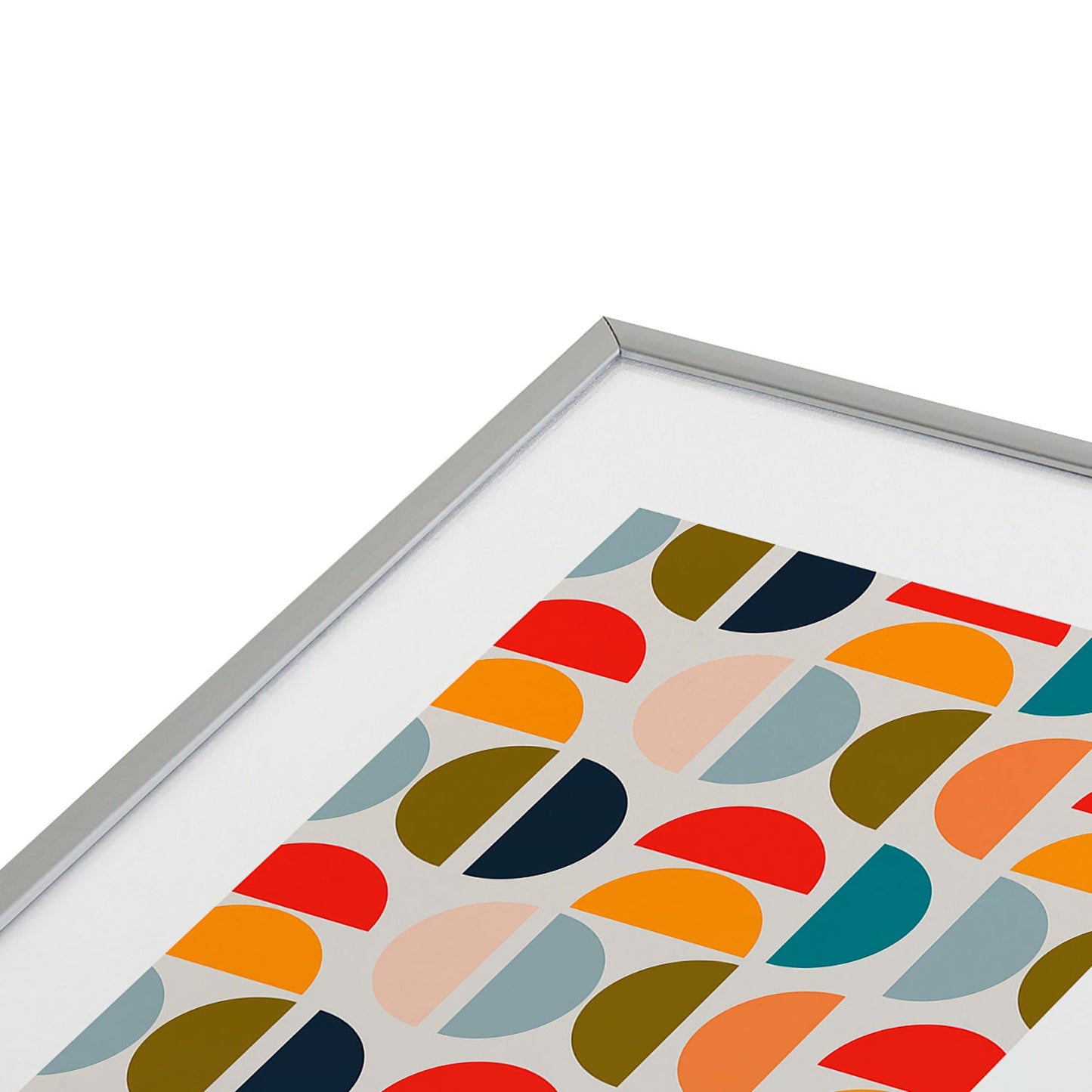 Viviana Gonzalez Mid Century Geometric Vibes I Metal Framed Art Print