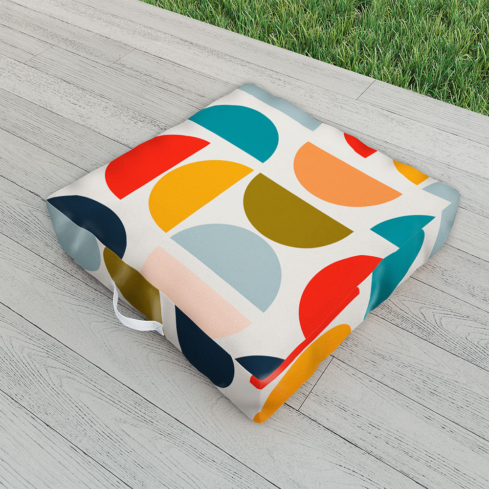 Viviana Gonzalez Mid Century Geometric Vibes I Outdoor Floor Cushion