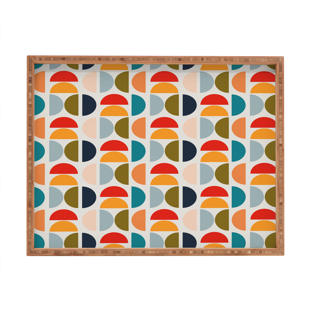 Viviana Gonzalez Mid Century Geometric Vibes I Rectangular Tray
