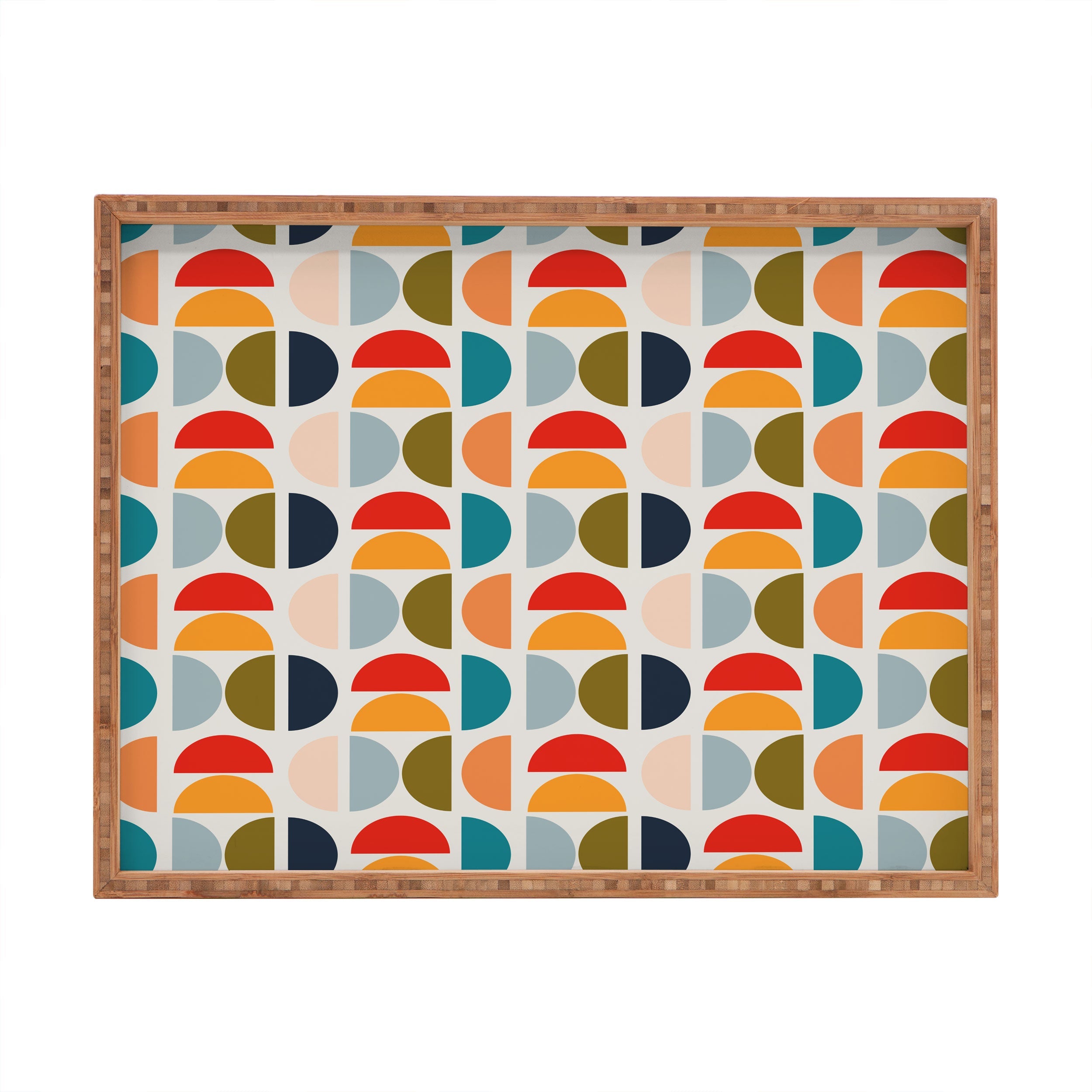 Viviana Gonzalez Mid Century Geometric Vibes I Rectangular Tray