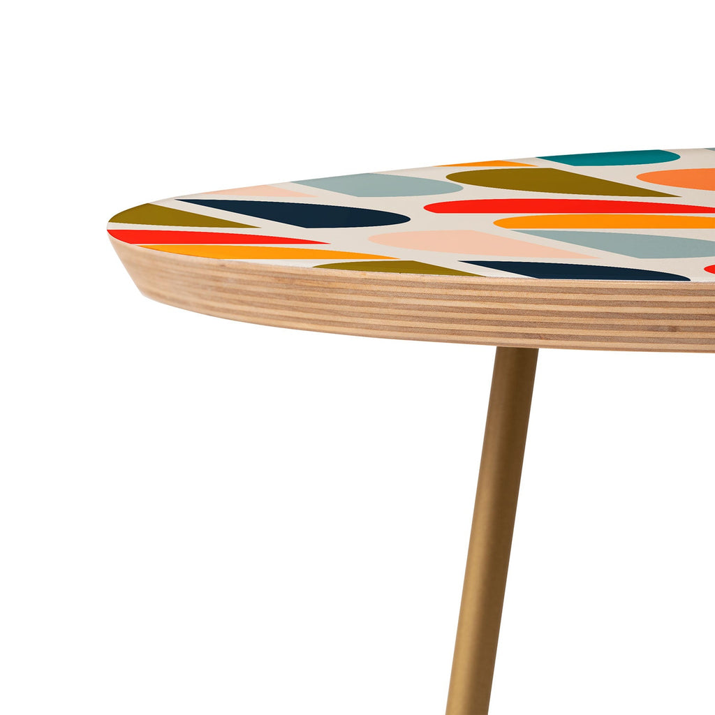 Viviana Gonzalez Mid Century Geometric Vibes I Round Side Table