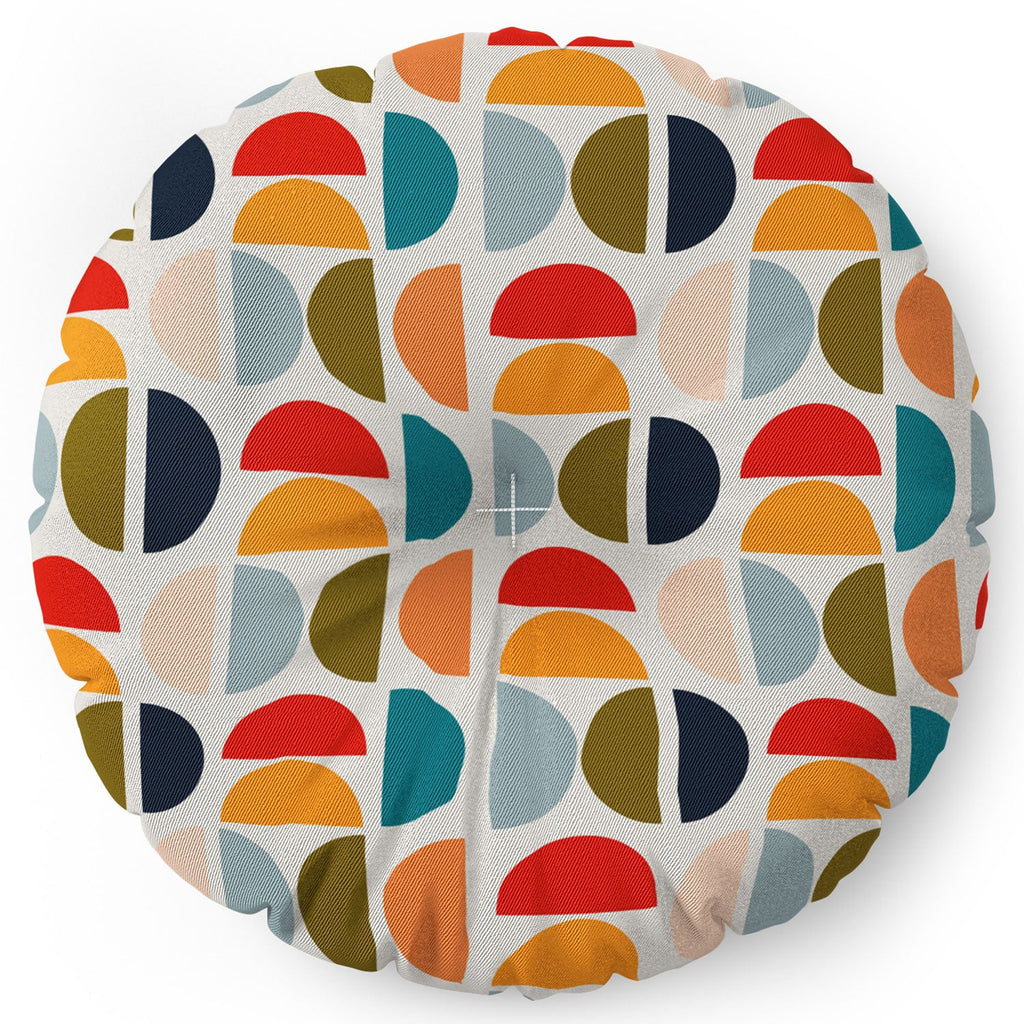 Viviana Gonzalez Mid Century Geometric Vibes I Floor Pillow Round