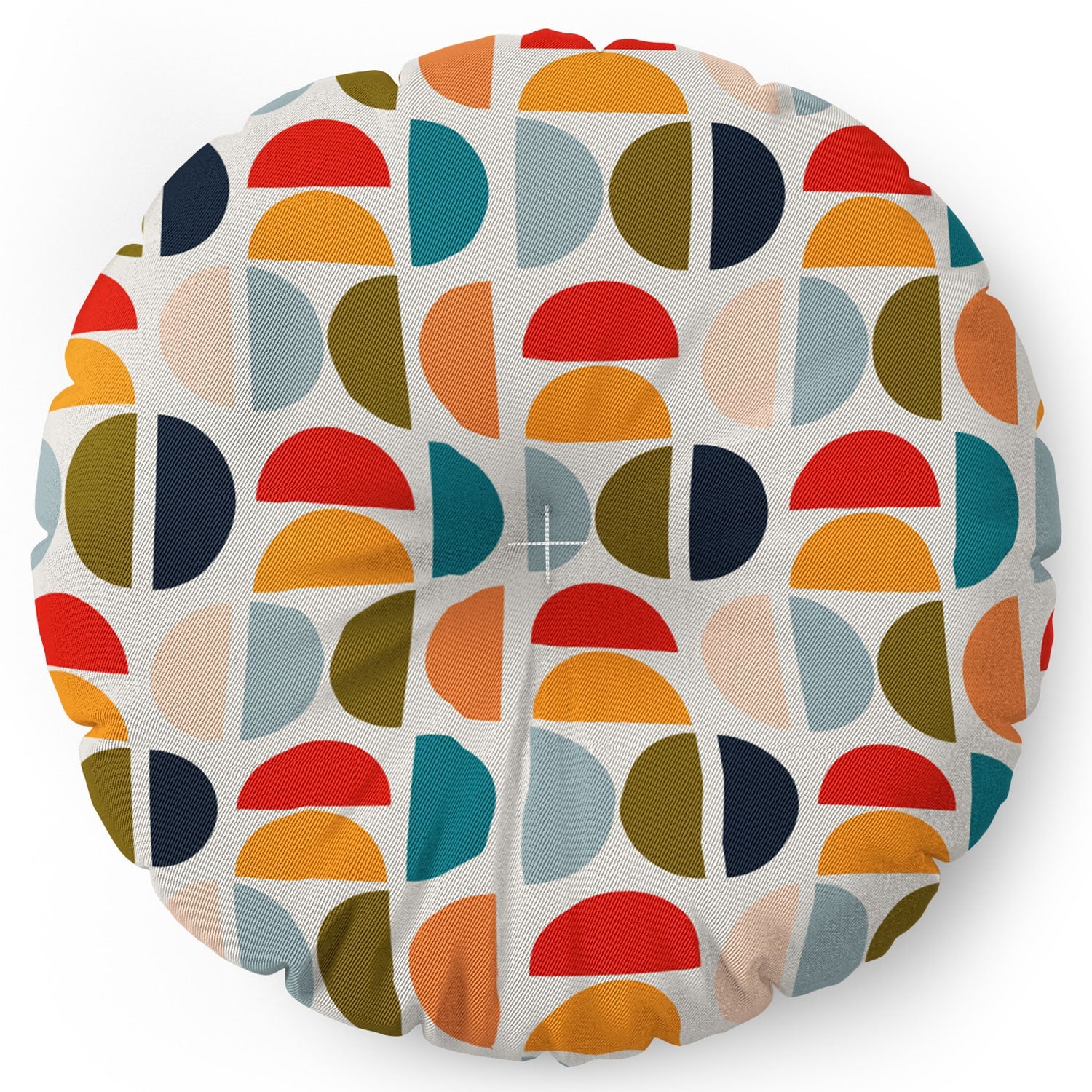 Viviana Gonzalez Mid Century Geometric Vibes I Floor Pillow Round