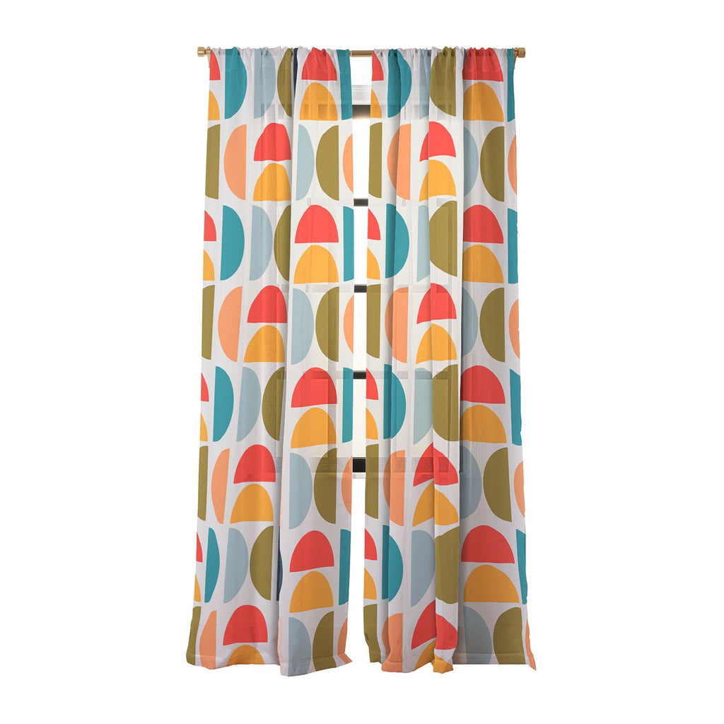 Viviana Gonzalez Mid Century Geometric Vibes I Sheer Non Repeat