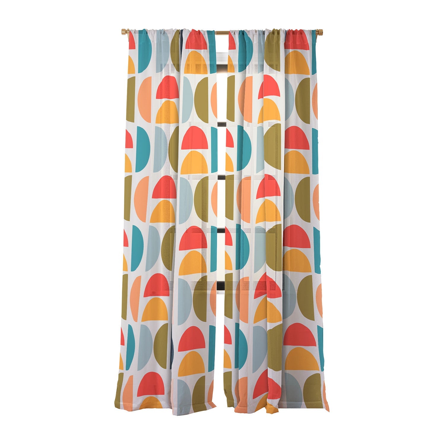 Viviana Gonzalez Mid Century Geometric Vibes I Sheer Non Repeat