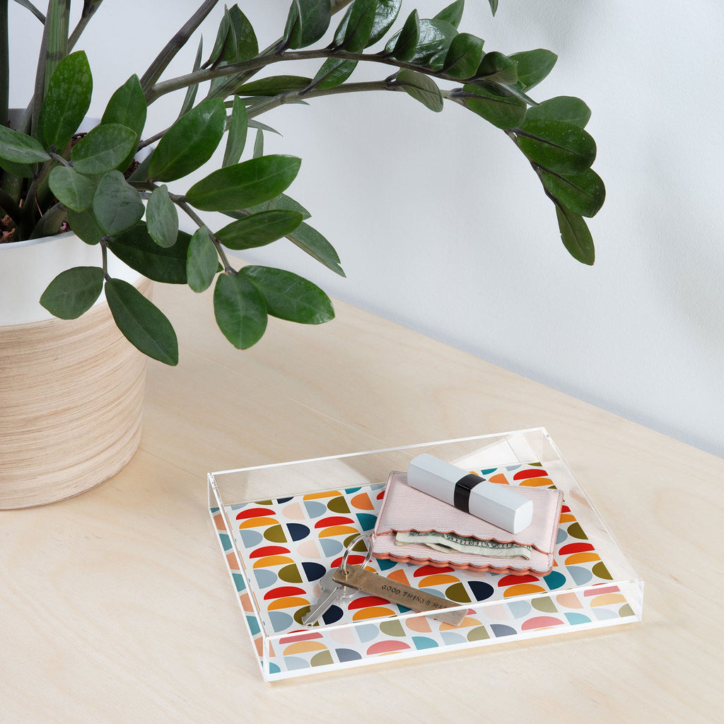 Viviana Gonzalez Mid Century Geometric Vibes I Acrylic Tray