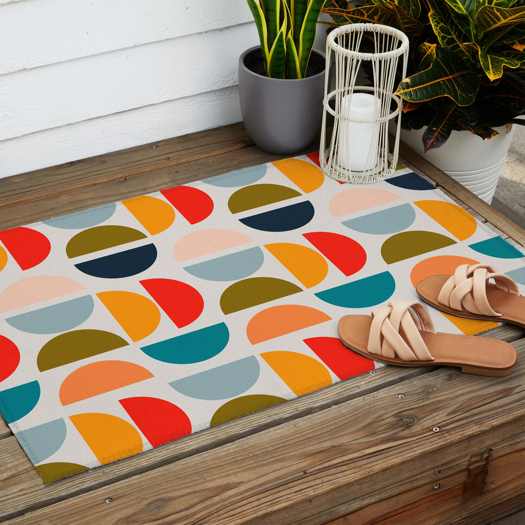 Viviana Gonzalez Mid Century Geometric Vibes I Outdoor Rug