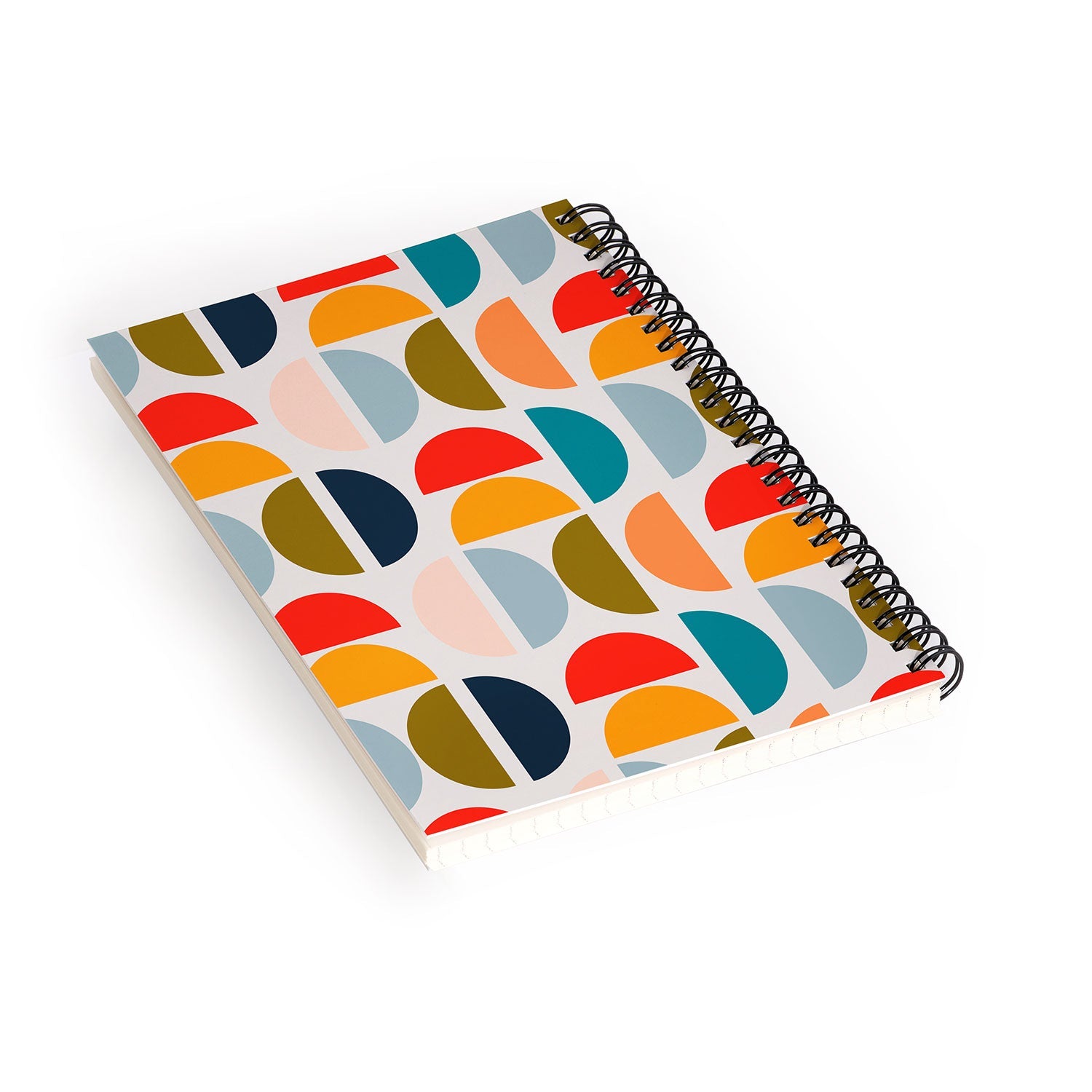 Viviana Gonzalez Mid Century Geometric Vibes I Spiral Notebook