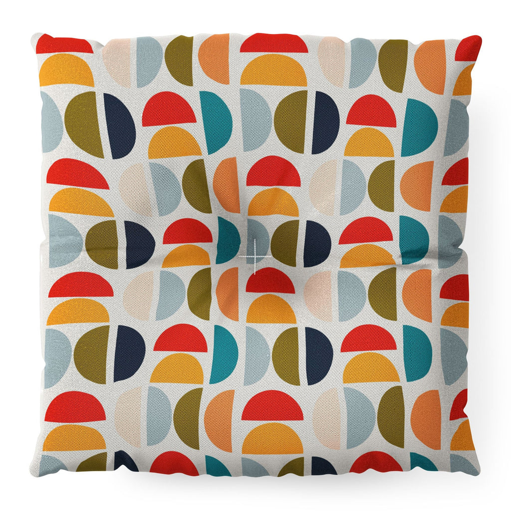 Viviana Gonzalez Mid Century Geometric Vibes I Floor Pillow Square